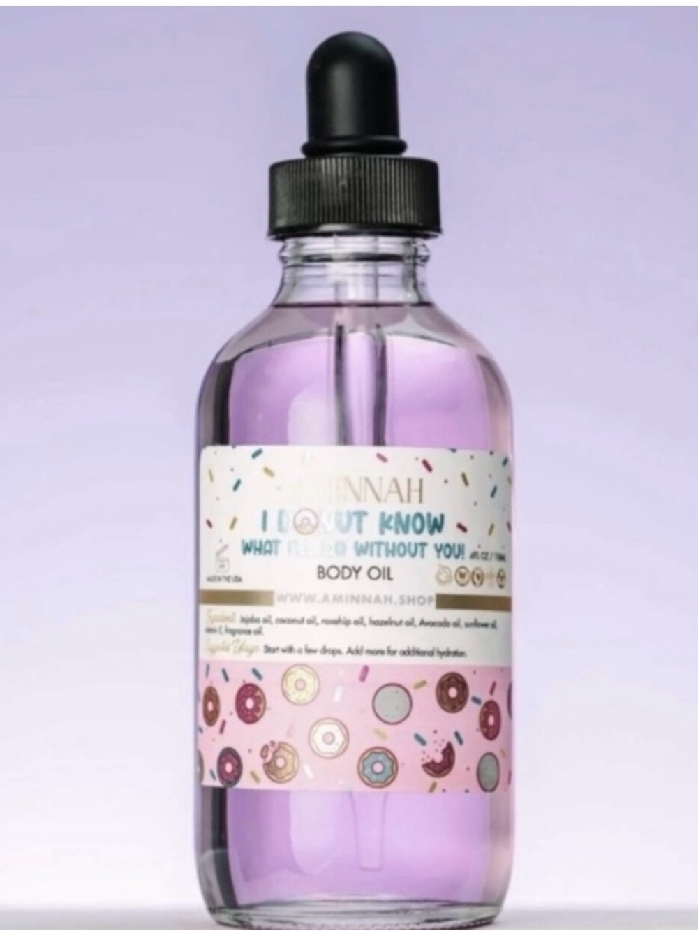 AMINNAH Pink Body Oil - Lightweight Hydration & Glow